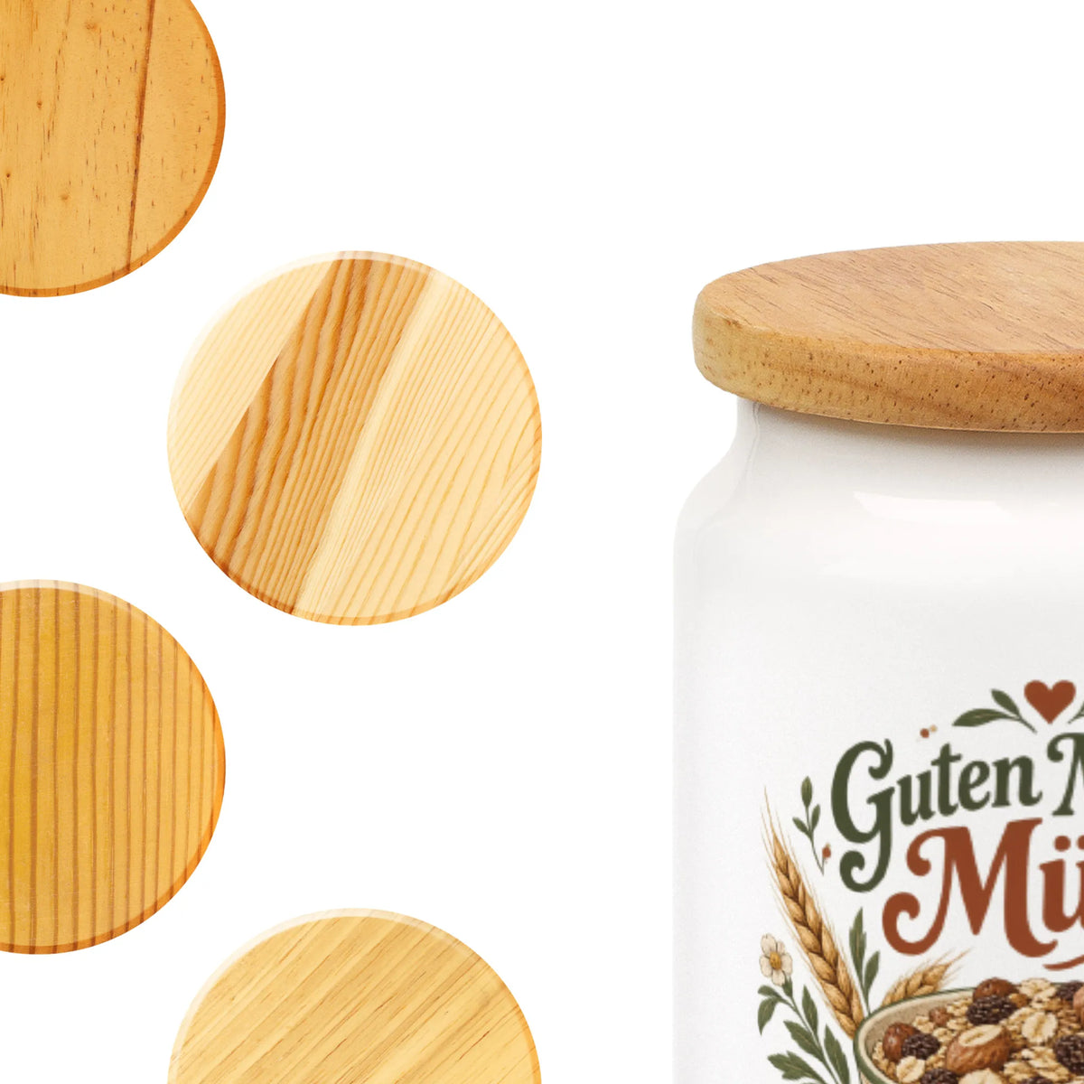 Fröhliche Vorratsdose für Müsli mit gefüllter Keramikschale|p:2014606|h:12a0e20a4aa1d3de836063a682db4ba1
