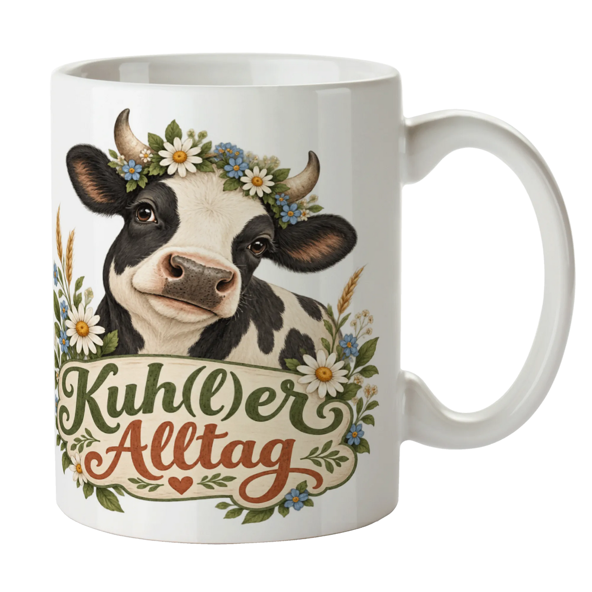 Lustige Kuh Tasse für Kuhfans mit Blumenkranz|p:2014608|h:90da5bbce6be842436db67e99e4a1dfc