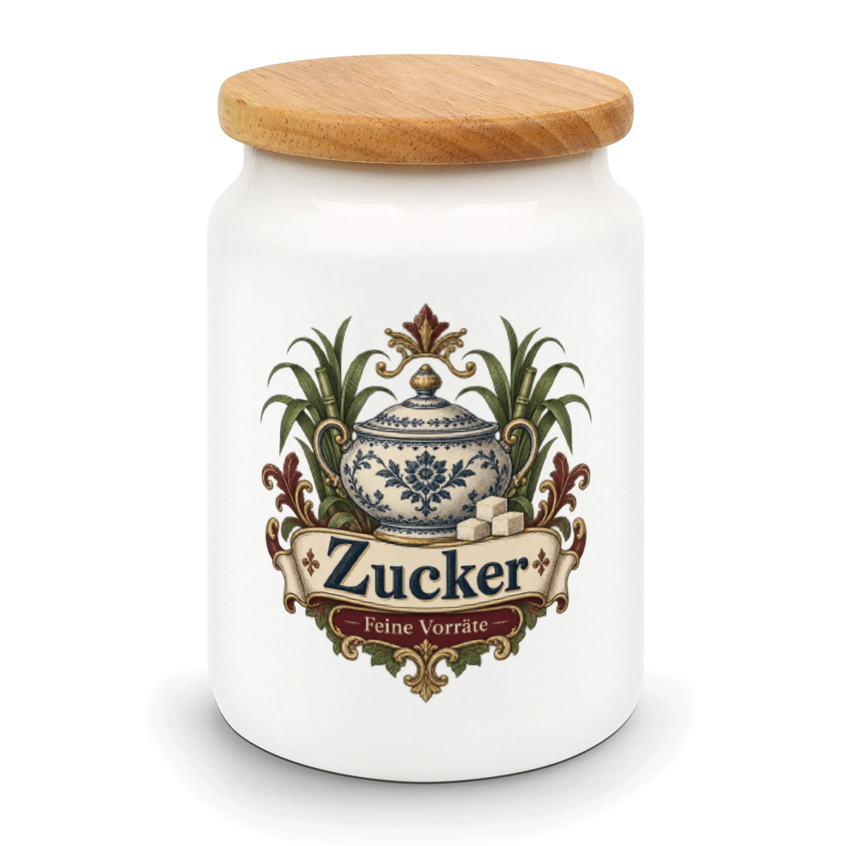 Elegante antike Zuckerdose für die Küche mit Zuckerrohr|p:2014611|h:fdce4b6bf40e6b06227be5f8b153d915