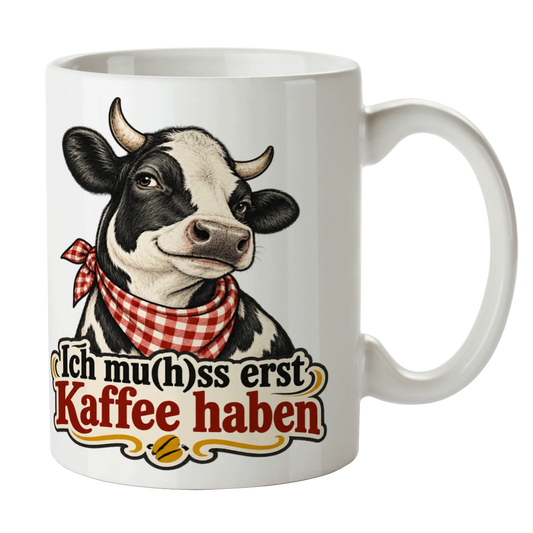 Lustige Kuh-Tasse für Kaffeefans mit Halstuch|p:2014612|h:e33598fd1eff3d4a3864e55676a8e1b3