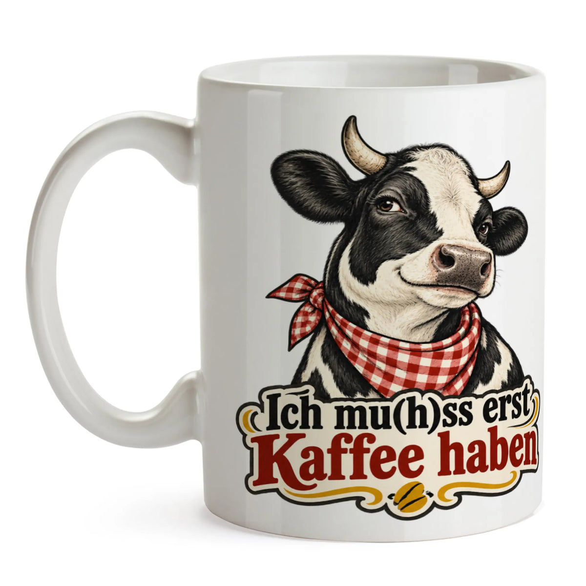 Lustige Kuh-Tasse für Kaffeefans mit Halstuch|p:2014612|h:f00fce8741fc54019e357e4688d16812