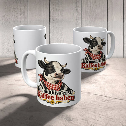 Lustige Kuh-Tasse für Kaffeefans mit Halstuch|p:2014612|h:e169768d926d6aed9b963bd31b61ce72