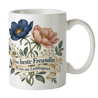 Elegante Tasse für die beste Freundin mit Blumen|p:2014619|h:4860dbf4da137421b8e1981e0c6692f5