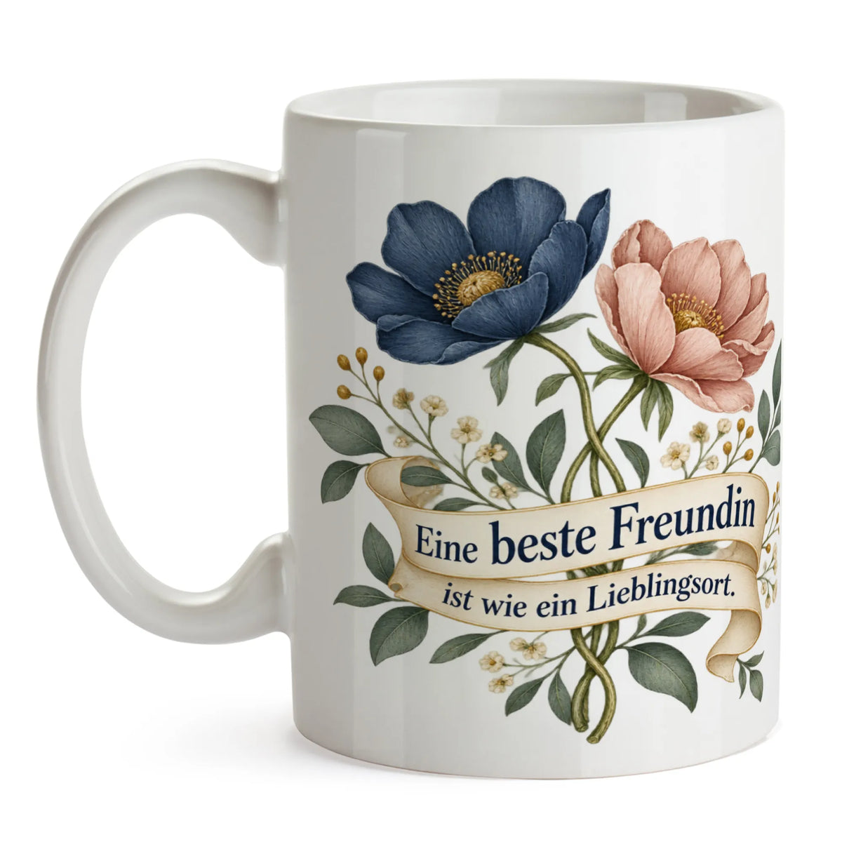 Elegante Tasse für die beste Freundin mit Blumen|p:2014619|h:52f0c0a4a2411eea8544546e0f7f610e