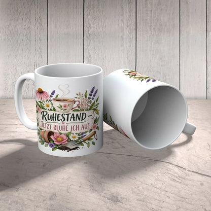 Schöne Tasse zum Ruhestand mit Wildblumen|p:2014620|h:ca9e7a7f3457039f68fa1bcc5eeeee37