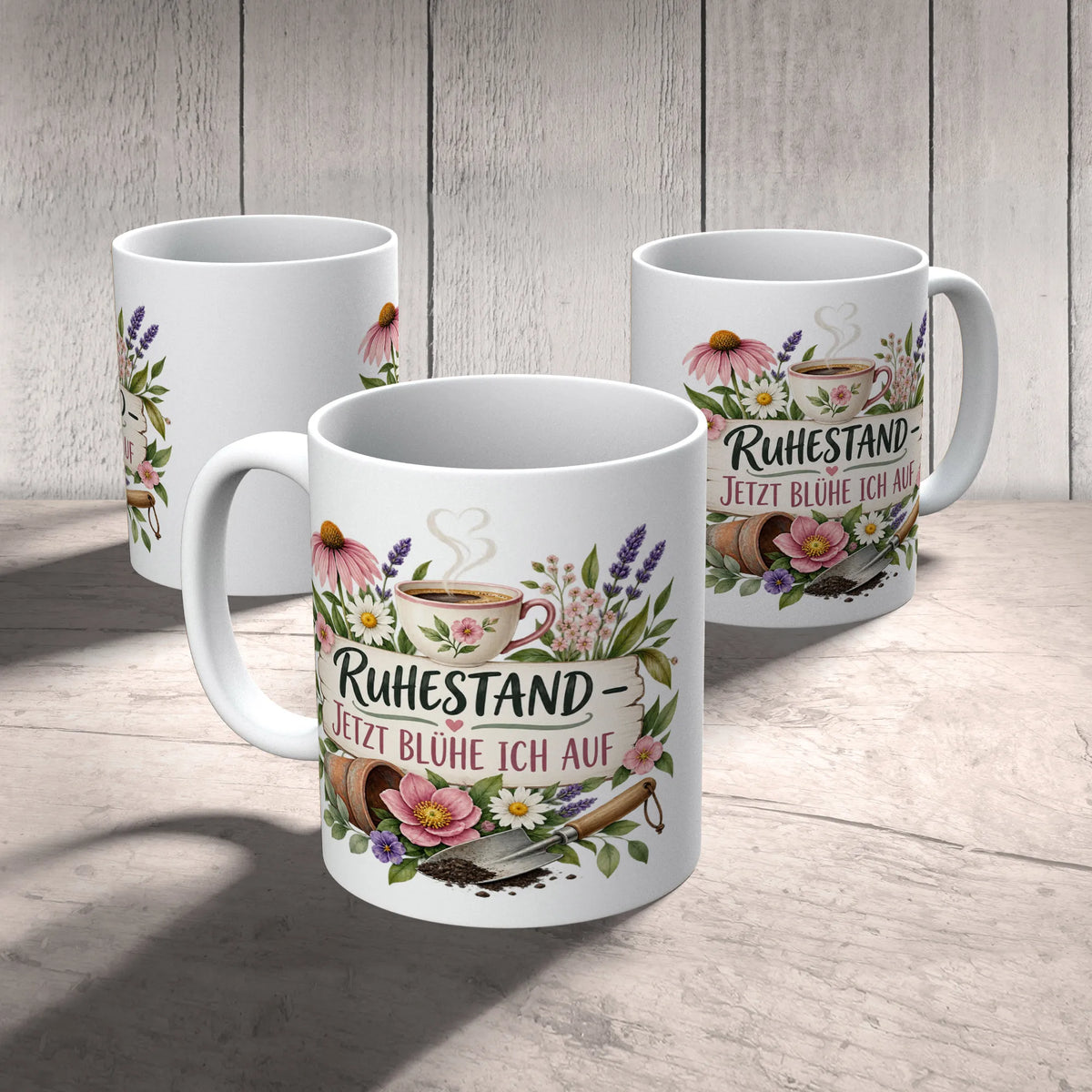 Schöne Tasse zum Ruhestand mit Wildblumen|p:2014620|h:25bf1fffb289c7055015efdbfbc80884