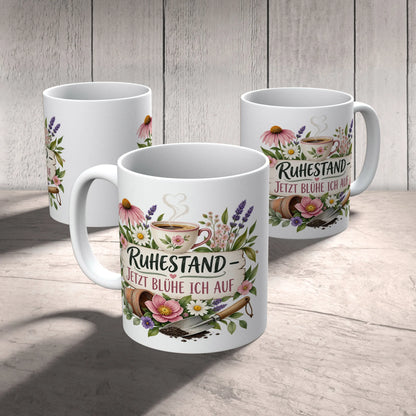 Schöne Tasse zum Ruhestand mit Wildblumen|p:2014620|h:25bf1fffb289c7055015efdbfbc80884