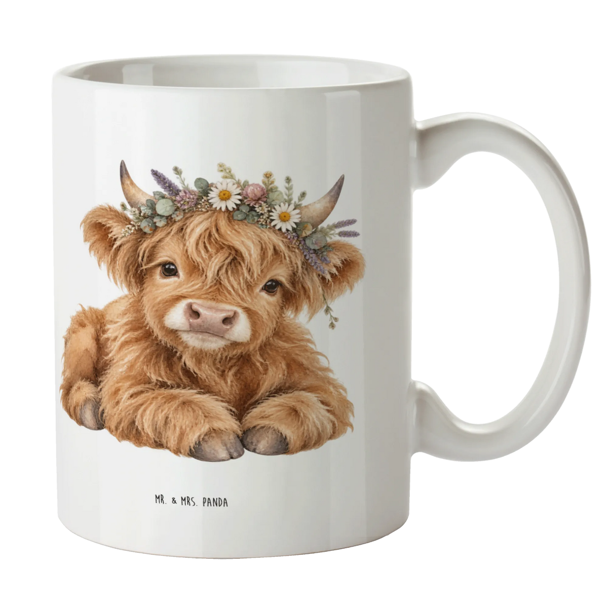 Süße Kuh-Tasse für Tierliebhaber mit Blumenkrone|p:2014622|h:1491db1e48e8e26324fd59f8cd3fefb6