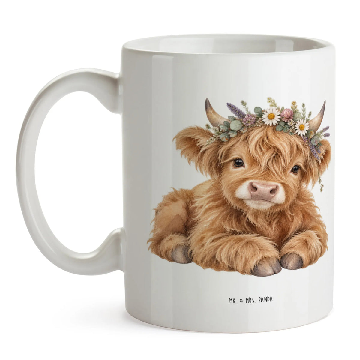 Süße Kuh-Tasse für Tierliebhaber mit Blumenkrone|p:2014622|h:fe0d1f2f8a67e9438349502efb32d7e1