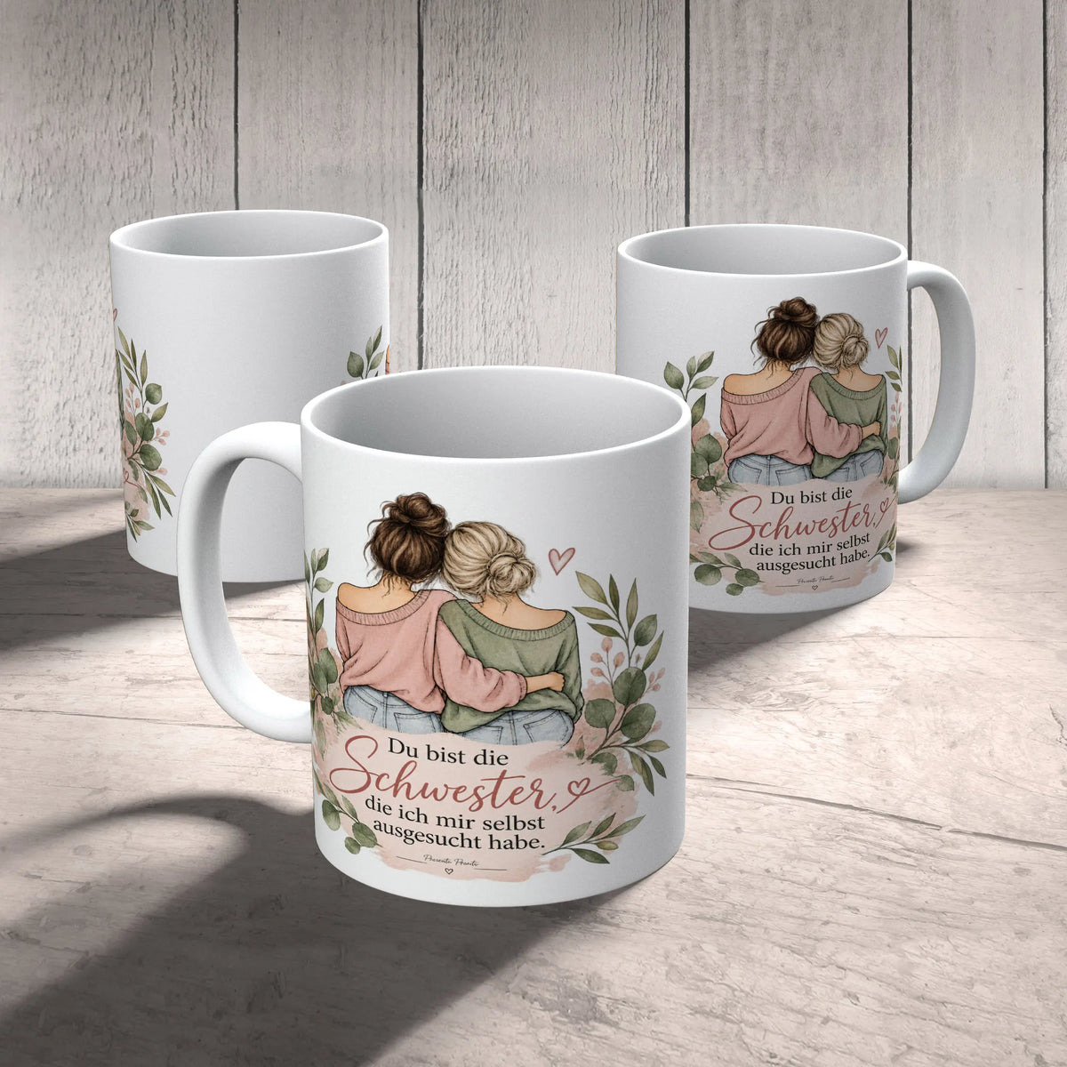 Herzliche Tasse für die beste Freundin mit zwei Freundinnen|p:2014627|h:d9b39f5a0db1d186b0923e85669624c1