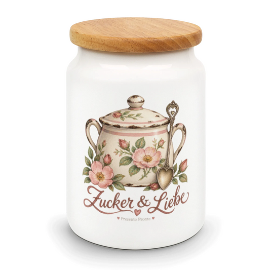 Romantische antike Zuckerdose für Teeliebhaber mit Wildrosen|p:2014628|h:29f289cab386bfbf3e1e2c8d4237e36e