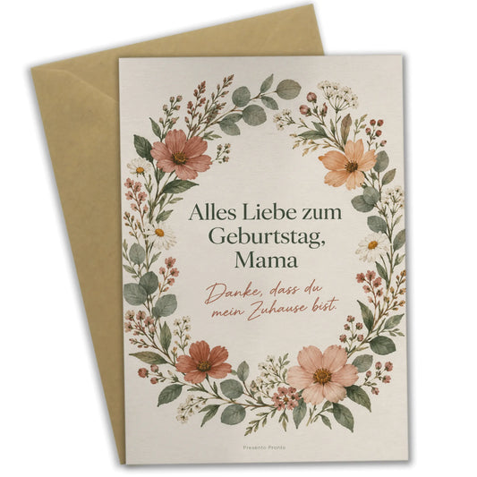 Liebevolle Geburtstagskarte für Mama mit Blumenkranz|p:2014635|h:d5f5b1a59ed00e4e526895bbb1864ac2
