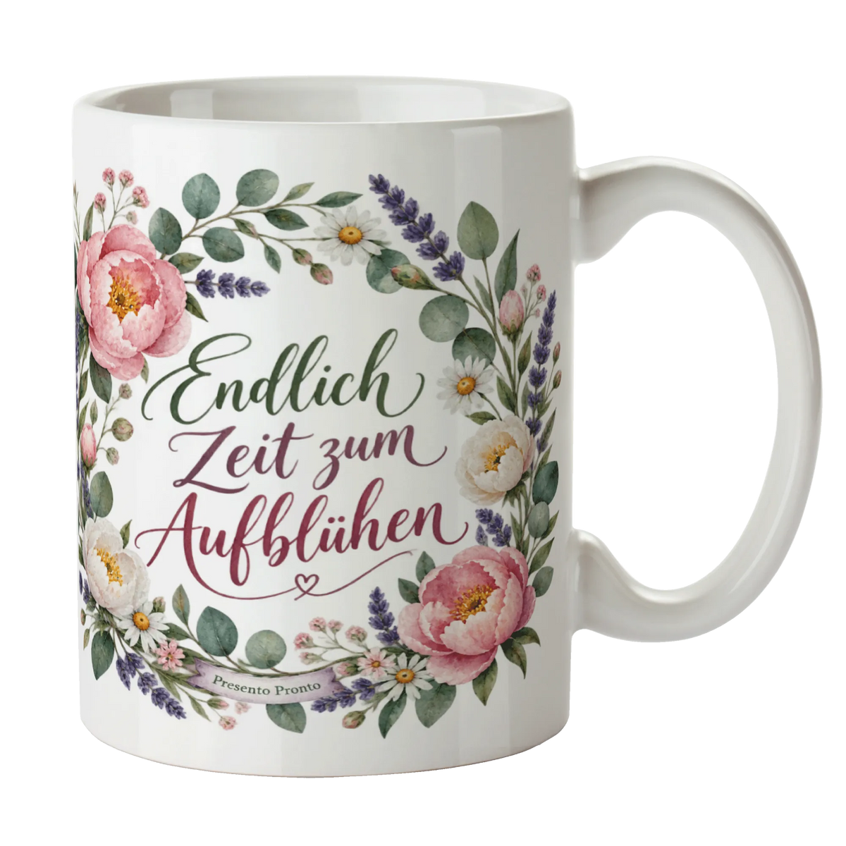 Elegante Tasse zum Ruhestand mit Blumenkranz|p:2014640|h:abd48ccecf1631a9d03d009598fd08d4