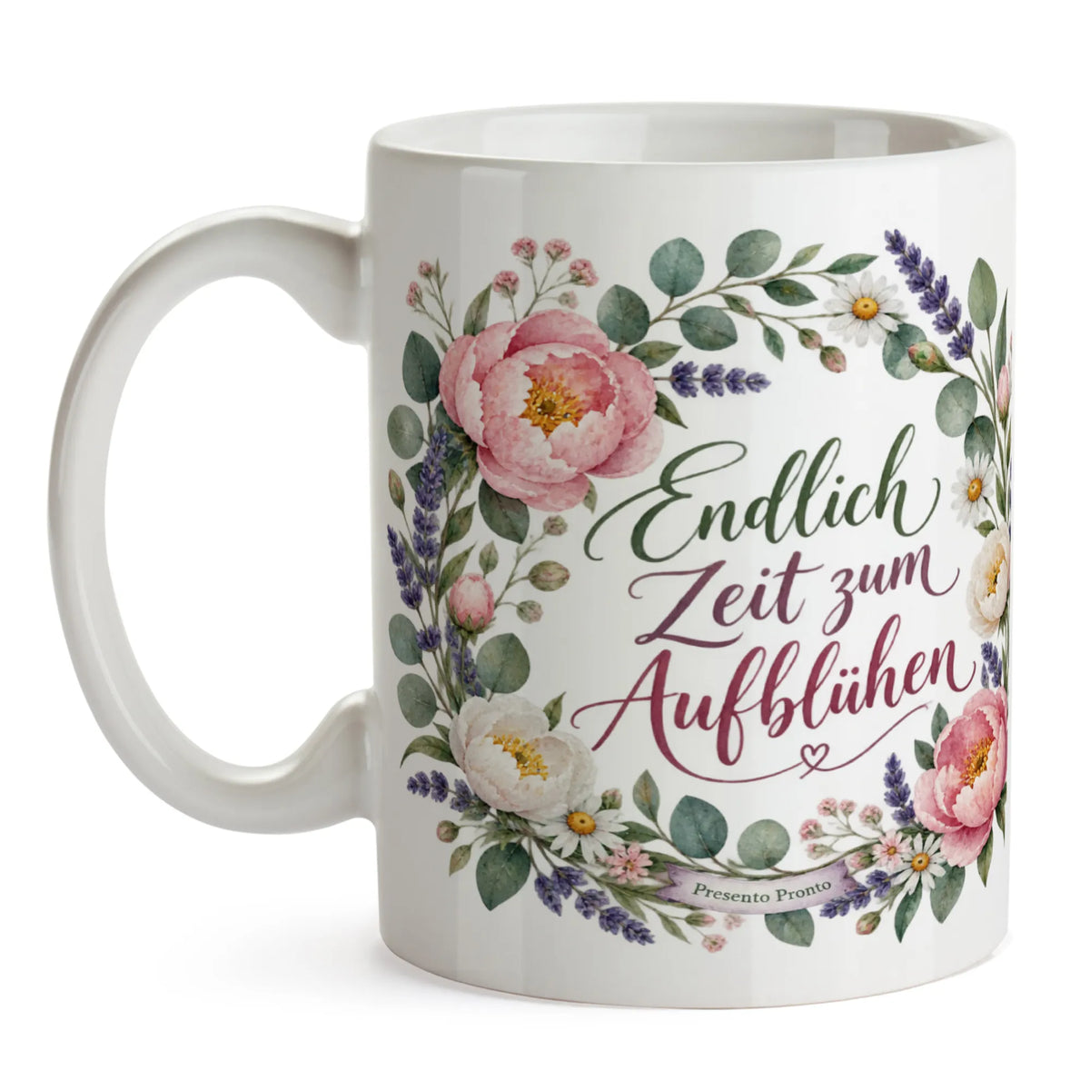 Elegante Tasse zum Ruhestand mit Blumenkranz|p:2014640|h:b4aa37765c054dc5f915f1b0de8e130d