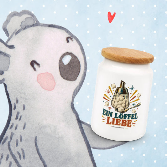 Liebevolle Vintage-Zuckerdose für Kaffeeliebhaber mit Zuckerstreuer|p:2014644|h:a7e6adf465e2efd80823681e0ab25acb