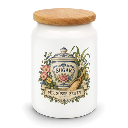 Romantische Vintage-Zuckerdose mit Wildblumen für Kaffeeliebhaber|p:2014645|h:7fc3d6518e674fcde9519c7869858665