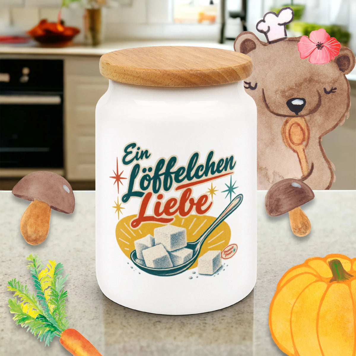 Süße Vintage Zuckerdose für die Küche mit Zuckerwürfeln|p:2014659|h:537760adbec61152a8a40d1aade8d1ee