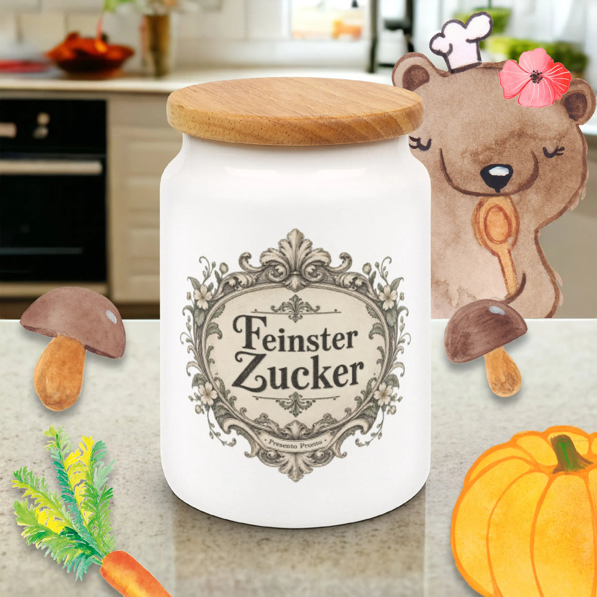 Elegante Vintage Zuckerdose für die Küche mit Apothekenetikett|p:2014660|h:537b069302b8ab429d9b57808fc67d17
