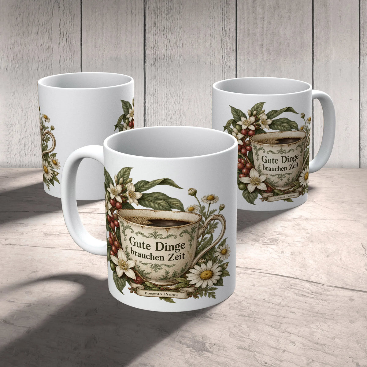 Nostalgische Vintage Tasse für Kaffeeliebhaber mit Kaffeeblüten|p:2014665|h:b3ee9484875031403d919e4d45c9d006