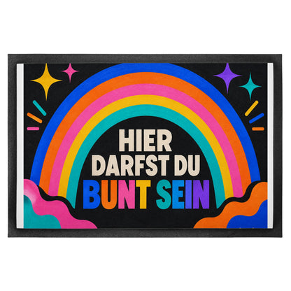 Bunte Fußmatte mit Regenbogen für fröhliche Familien|p:2014682|h:5472e02bdd71f176f0f9139d549eed23