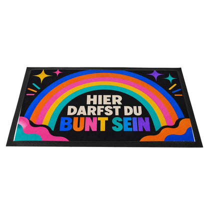 Bunte Fußmatte mit Regenbogen für fröhliche Familien|p:2014682|h:f4298575798dd43b6e0c76c6607cc1e5