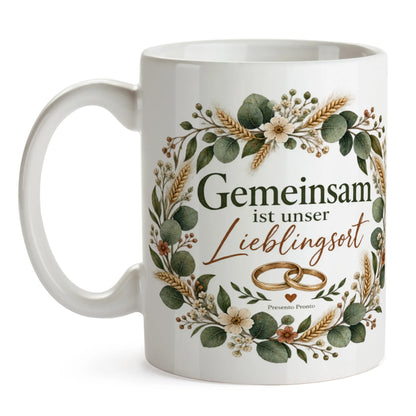 Romantische Tasse zur Hochzeit mit Eheringen|p:2014694|h:20316daeea35b8408b8688da76c3aaea