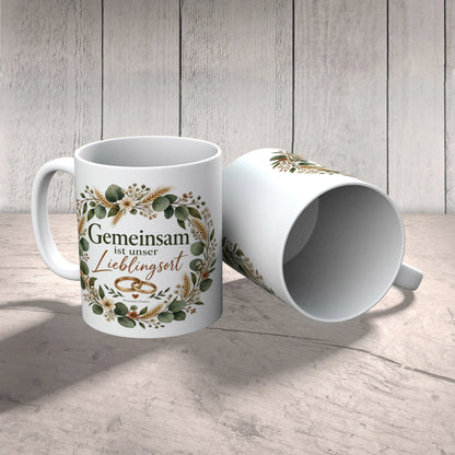 Romantische Tasse zur Hochzeit mit Eheringen|p:2014694|h:b23c5a343c0a004488e5cd0b2915e179