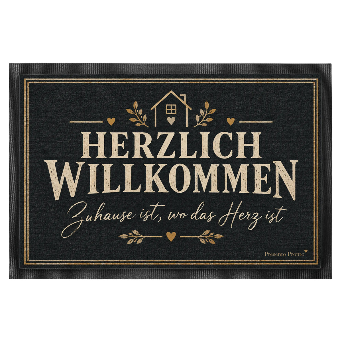 Herzliche Welcome-Fußmatte für Zuhause mit Haus|p:2014698|h:5c83f6327cc6822c51598be7004b856a