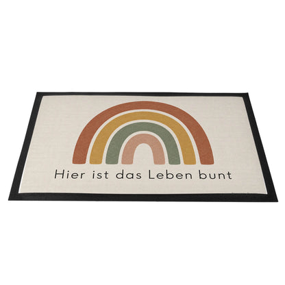 Fröhliche Fußmatte mit Regenbogen zum Einzug|p:2014700|h:831bd76358e578355d893eb30a567cb3