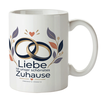 Romantische Tasse zur Hochzeit mit Eheringen und Herz|p:2014707|h:d9e7b3fd75d1f9608e50e9576c980616