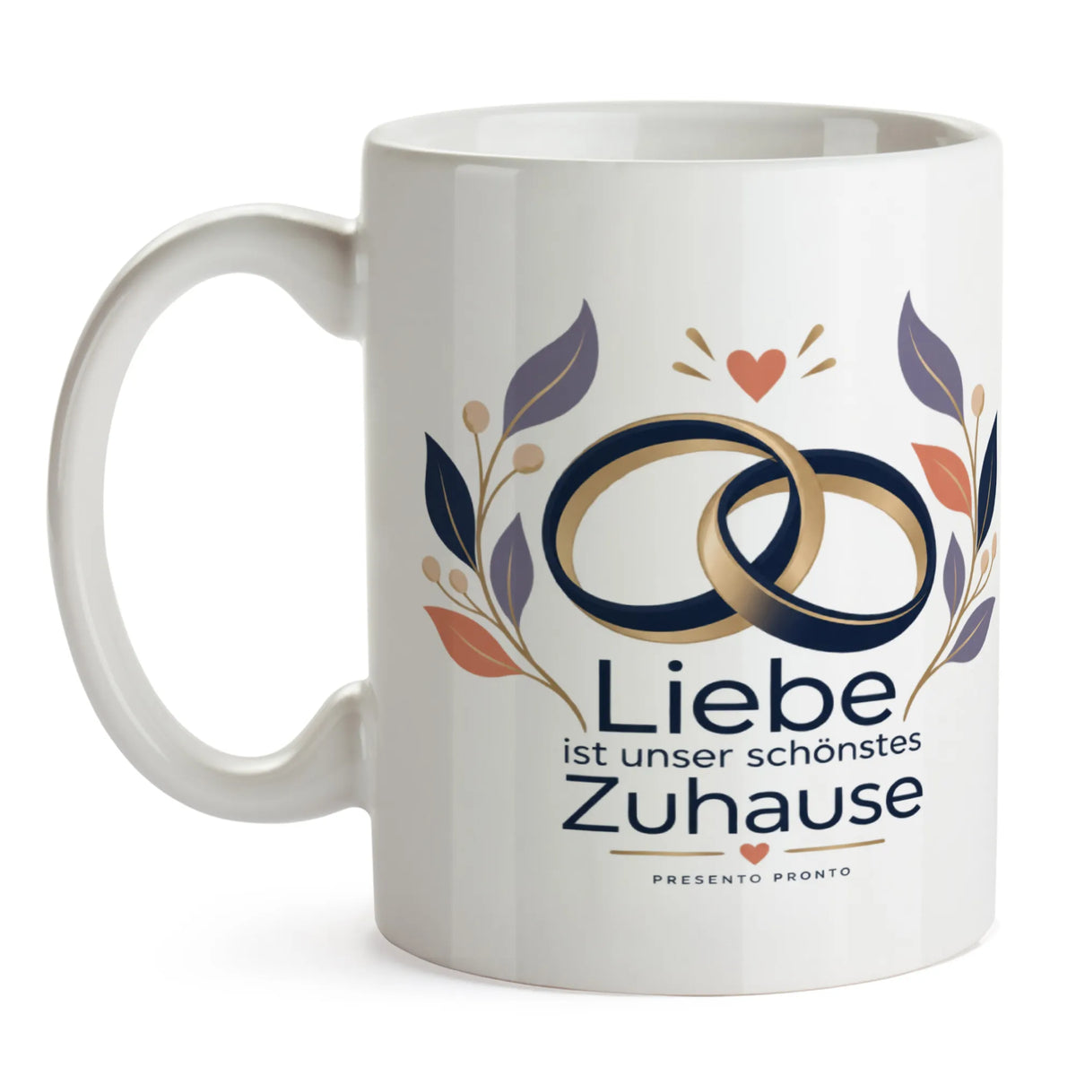 Romantische Tasse zur Hochzeit mit Eheringen und Herz|p:2014707|h:4e72f94af501260cd15d3fbd5233b62d