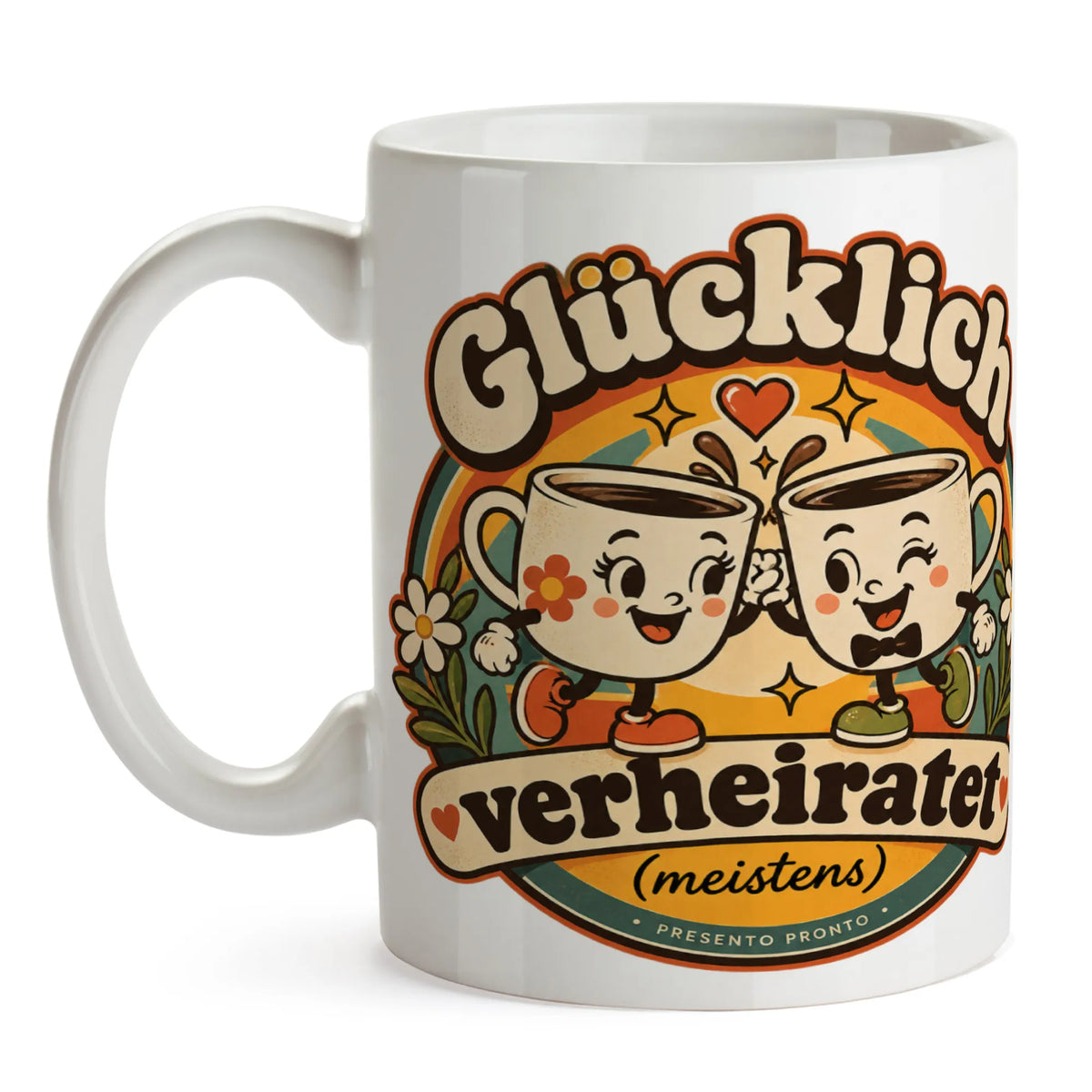 Lustige Tasse zur Hochzeit mit anstoßenden Kaffeetassen|p:2014720|h:e433b3f0e59c471e819297dc5bdceb1c