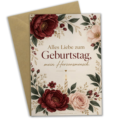 Romantische Geburtstagskarte für die Freundin mit burgunderroten Blumen|p:2014722|h:df066871ebaf52a7004795e93db3a689