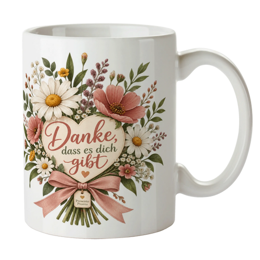 Herzliche Tasse zum Danke sagen mit Wildblumenstrauß|p:2014723|h:e83b291b77f9358b5c3908c233e6b369