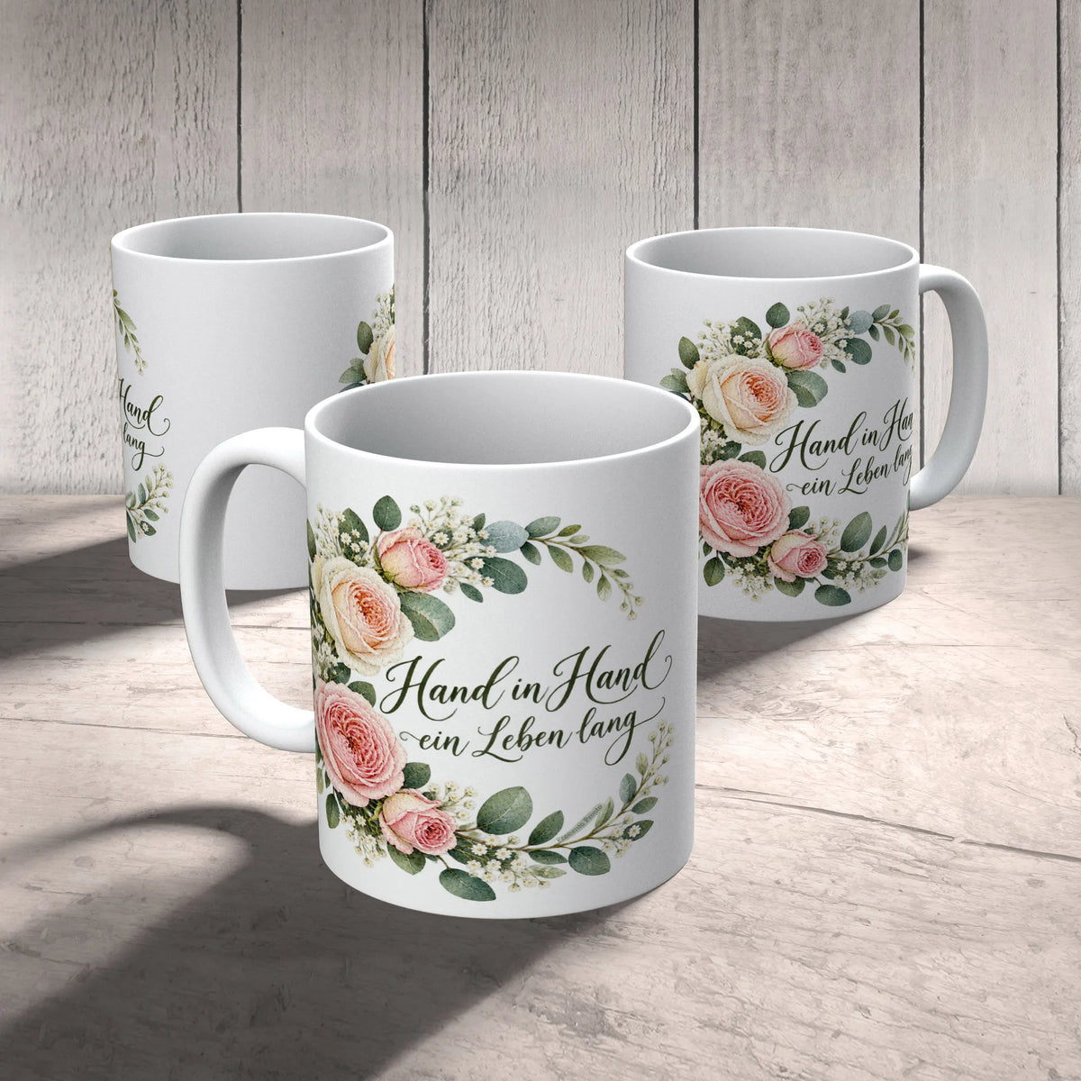 Romantische Tasse zur Hochzeit mit Rosenkranz|p:2014724|h:a42d7cea57be88eda4126f3862f02624