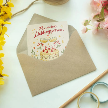 Liebevolle Geburtstagskarte für die Freundin mit Kuchen|p:2014728|h:803b5956fbf2d1251d793148d241b91c