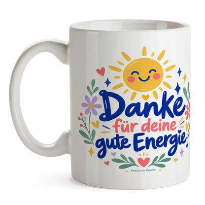 Fröhliche Danke Tasse mit lächelnder Sonne|p:2014729|h:81d08fa9cca28f147c7c354a7783d625