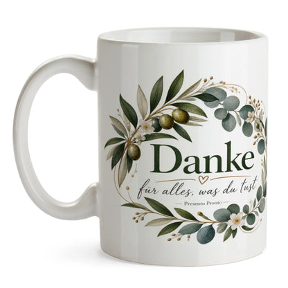 Elegante Danke Tasse mit Olivenzweig|p:2014730|h:abce62e01fadb220ef97786bd69e1512