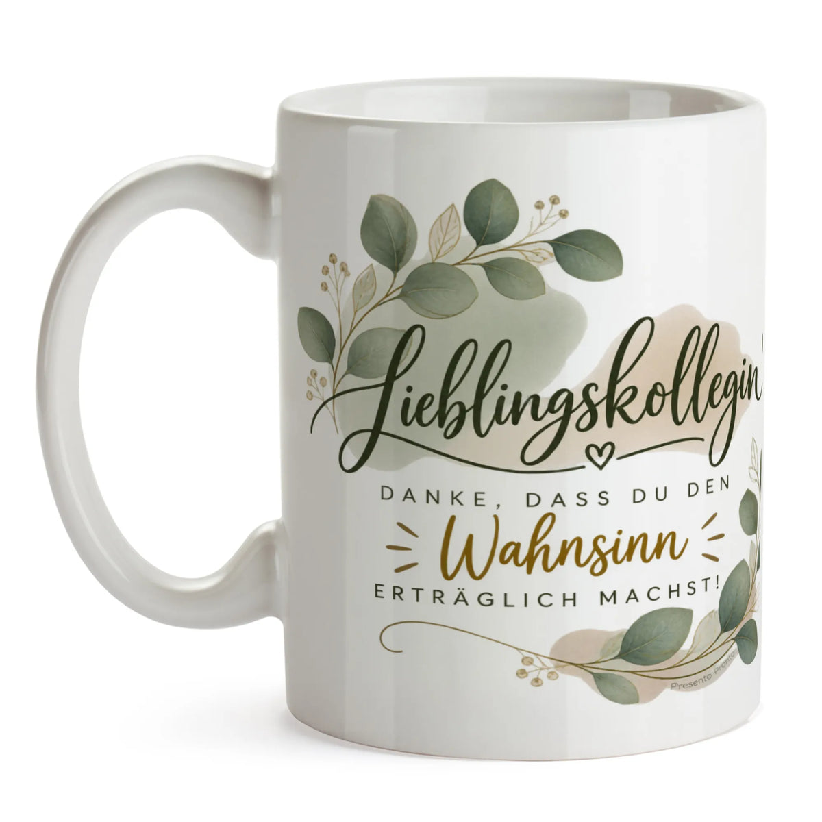 Lustige Tasse für die Arbeit für die Lieblingskollegin mit Eukalyptus|p:2014737|h:956399dc9f874ae67dadd9d5bc77b835