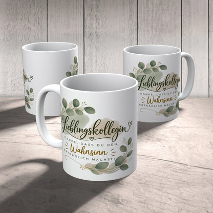 Lustige Tasse für die Arbeit für die Lieblingskollegin mit Eukalyptus|p:2014737|h:7ea43a26f8028f640496667b4fe14888