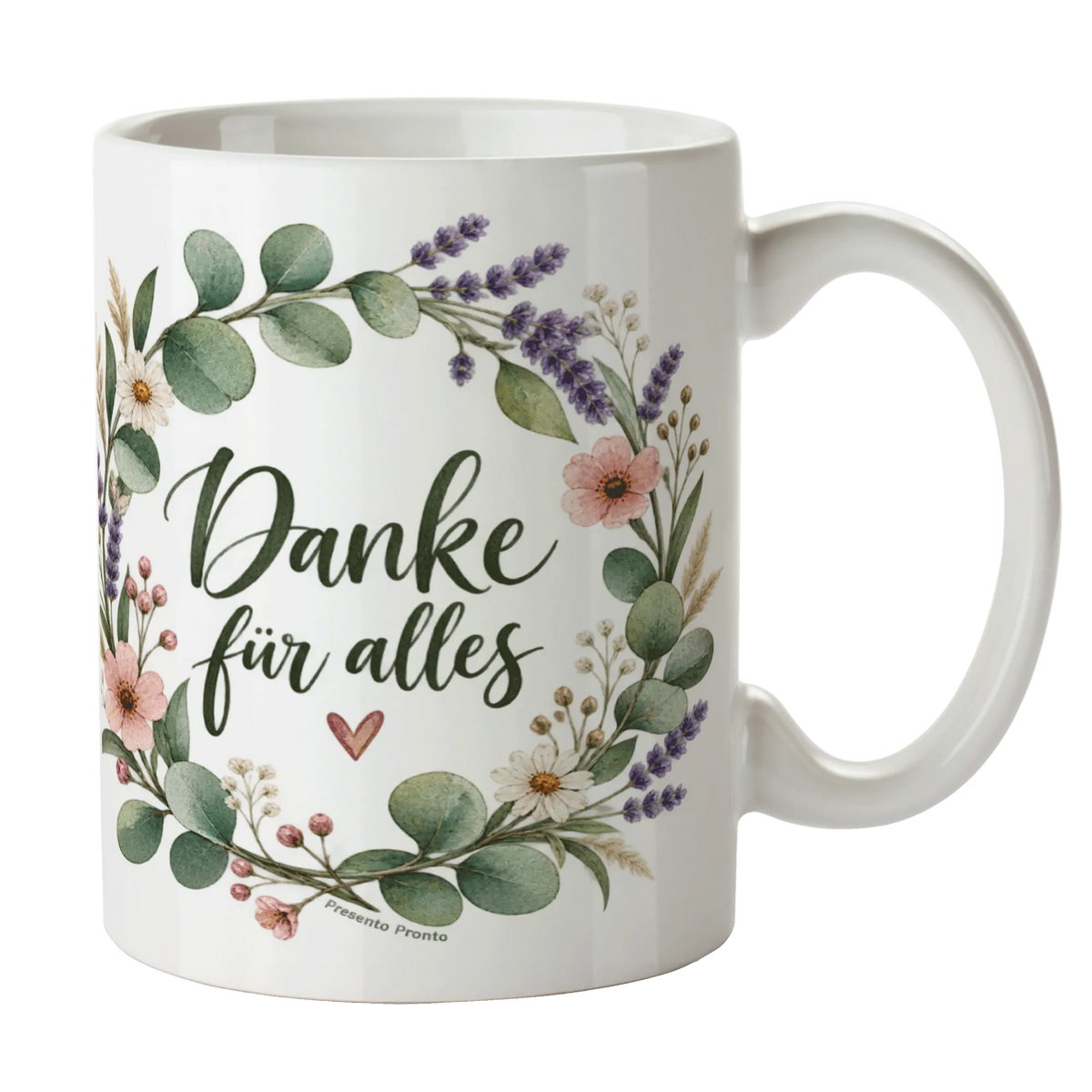 Elegante Tasse zum Danke sagen mit Blumenkranz|p:2014738|h:71095ea210ad29adc692dfb7137613d0
