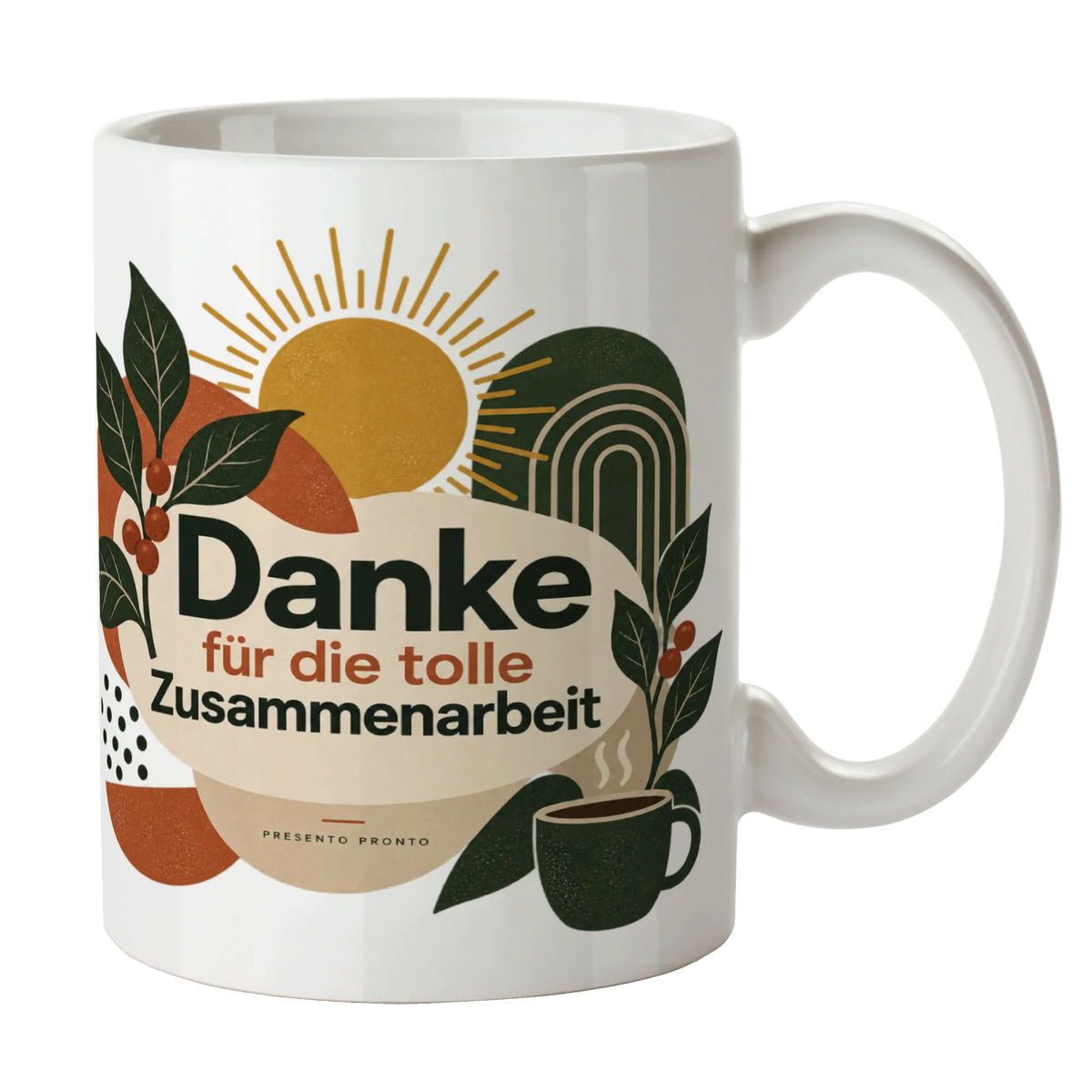 Herzliche Danketasse für Kollegen mit Sonnenbögen|p:2014740|h:95655deb16fc710274f96cf08deb2816