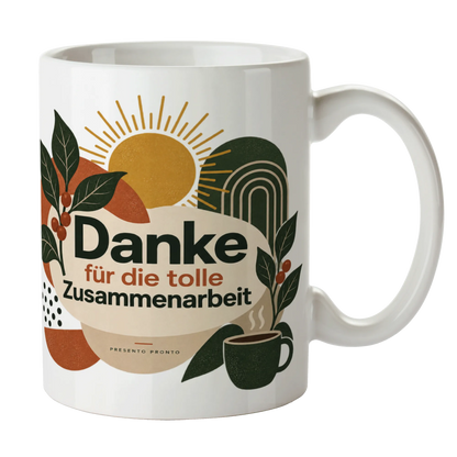 Herzliche Danketasse für Kollegen mit Sonnenbögen|p:2014740|h:95655deb16fc710274f96cf08deb2816