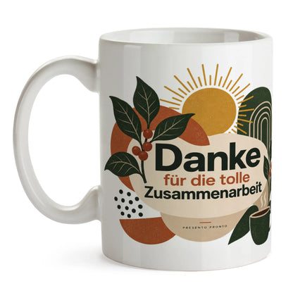 Herzliche Danketasse für Kollegen mit Sonnenbögen|p:2014740|h:1de9f1176929913d0725aa75e66a065a