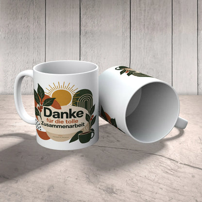 Herzliche Danketasse für Kollegen mit Sonnenbögen|p:2014740|h:6b534821dca08ddbe62b7f5acf071c9e