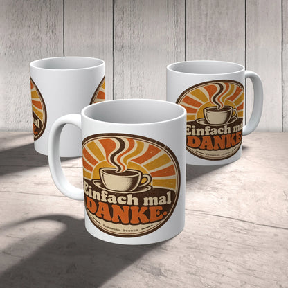 Herzliche Danke Tasse mit Retro-Abzeichen|p:2014743|h:e3f0b8d7a000983c25da8ced2a448bf8