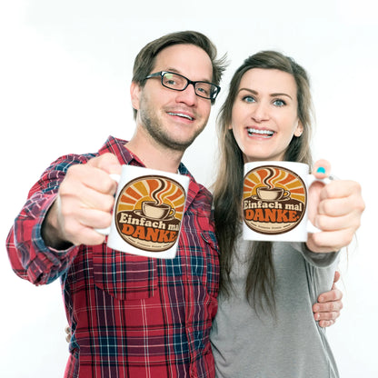 Herzliche Danke Tasse mit Retro-Abzeichen|p:2014743|h:79f1077fbf4405439230c555b19c225b