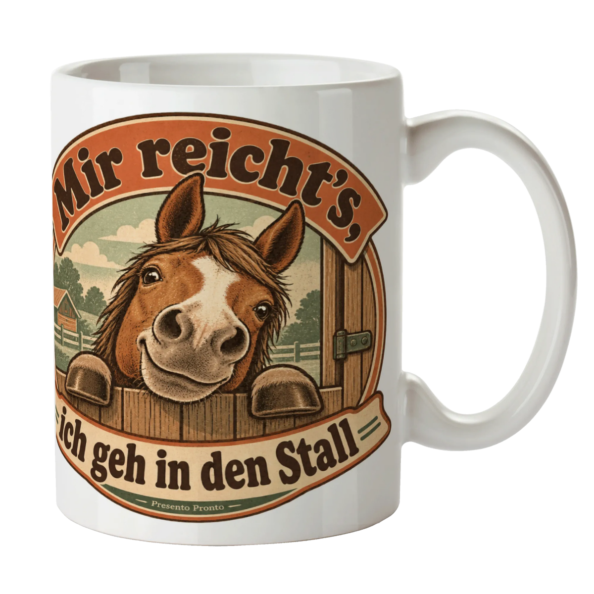 Lustige Tasse mit Pferd für Stallliebhaber|p:2014744|h:84492609b4439ba1d0c466a91b36970a