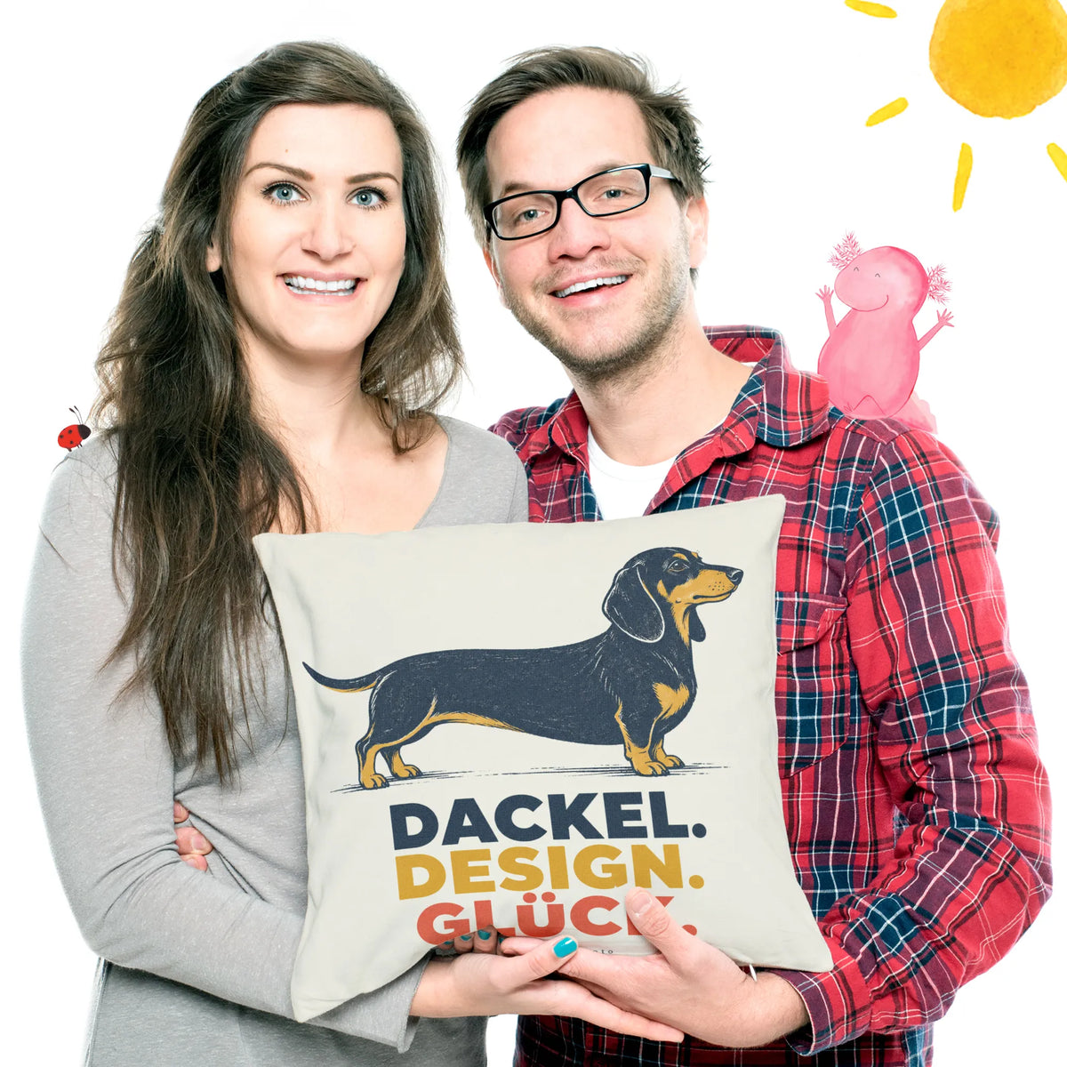 Elegantes Dackelkissen für Dackelfans mit Linienillustration|p:2014763|h:68491979a01a321f40502ea22dc0945a
