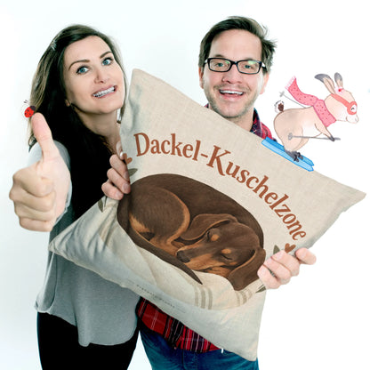 Kuscheliges Kissen mit schlafendem Dackel für Dackelfans|p:2014765|h:a70d5204cbdad4784d9e2cbfcdee9621